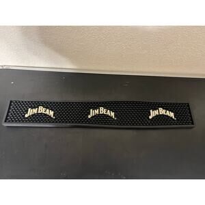 Jim Beam Bourbon Rubber Bar Rail Runner Spill Mat 24" X 3.5"
